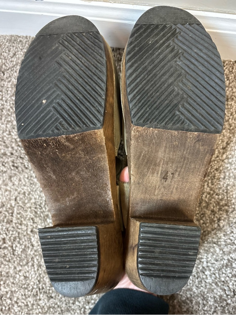 Lotta from Stockholm Taupe Clogs in Oiled Nubuck Leather USA 9.5 EUR 41 - Picture 6 of 6